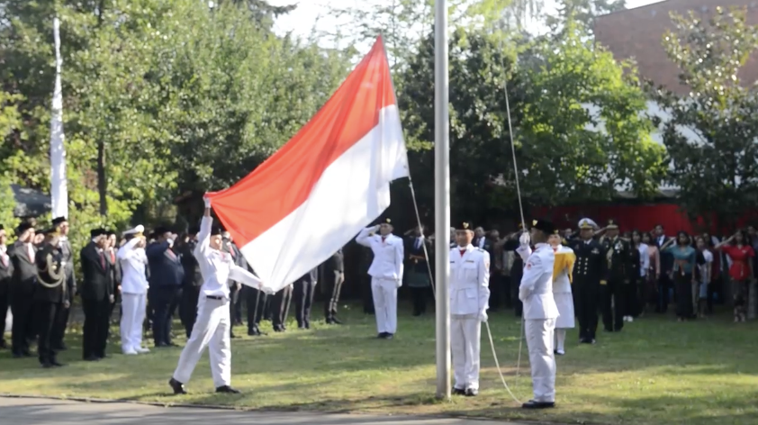 Kemeriahan Peringatan HUT ke-77 Republik Indonesia di Wisma Duta Besar RI di Berlin, 17 Agustus 2022